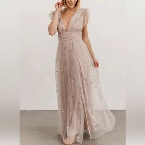 Altar'd state aster glitter tulle maxi dress size Medium
